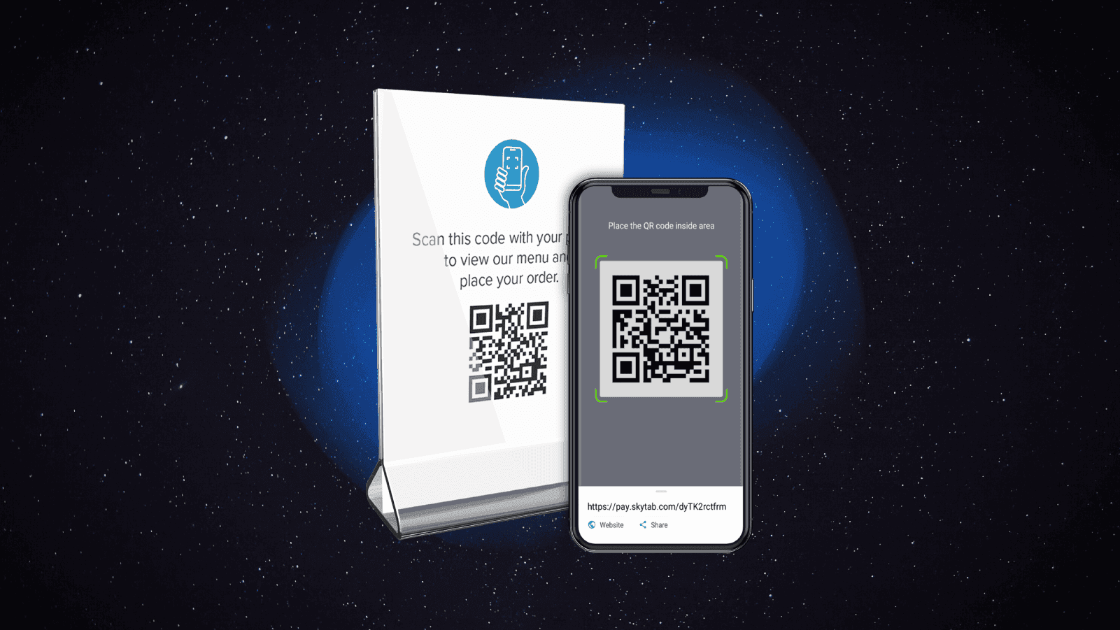 contactless dining SkyTab QR order and pay
